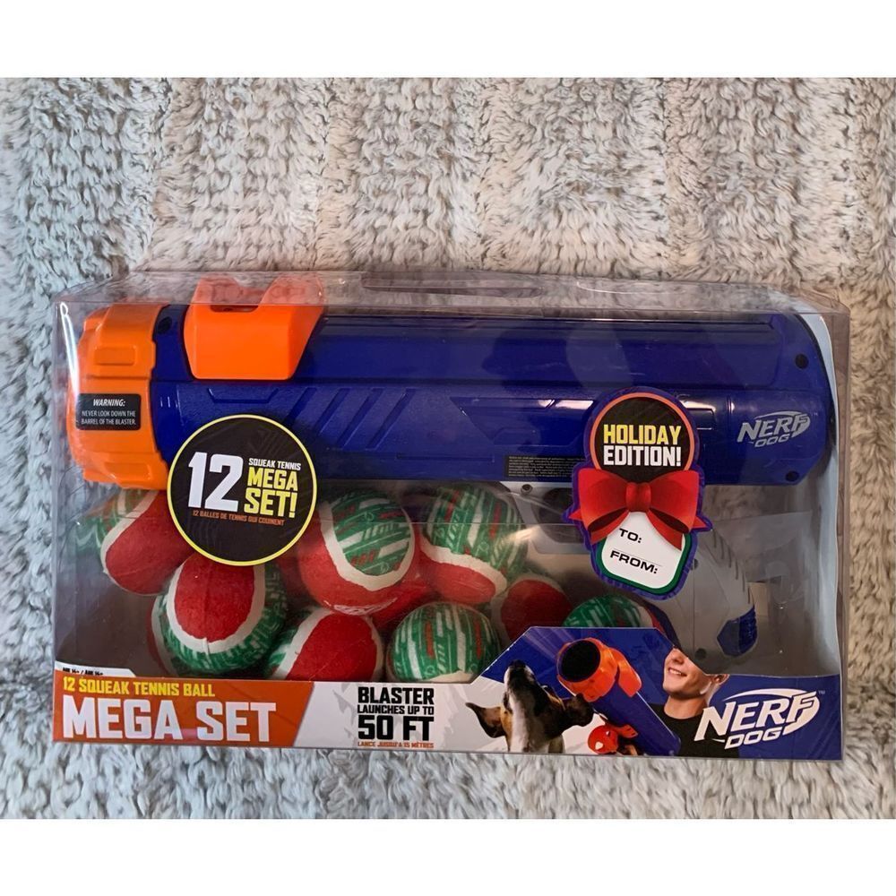 Nerf Dog Mega 12 Ball and Nerf Launcher
